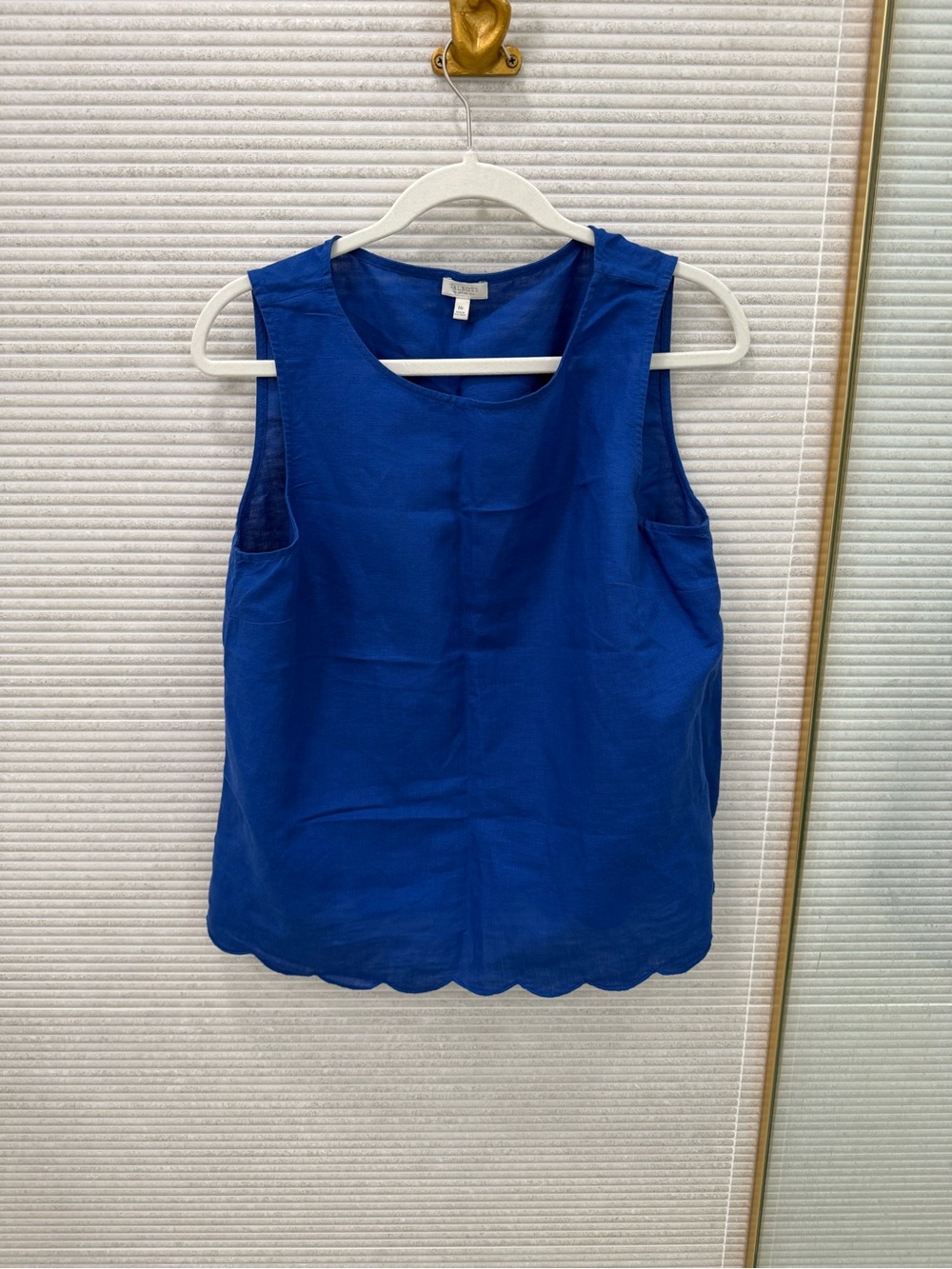 Talbots Royal Blue Scallop Hem Sleeveless Tank